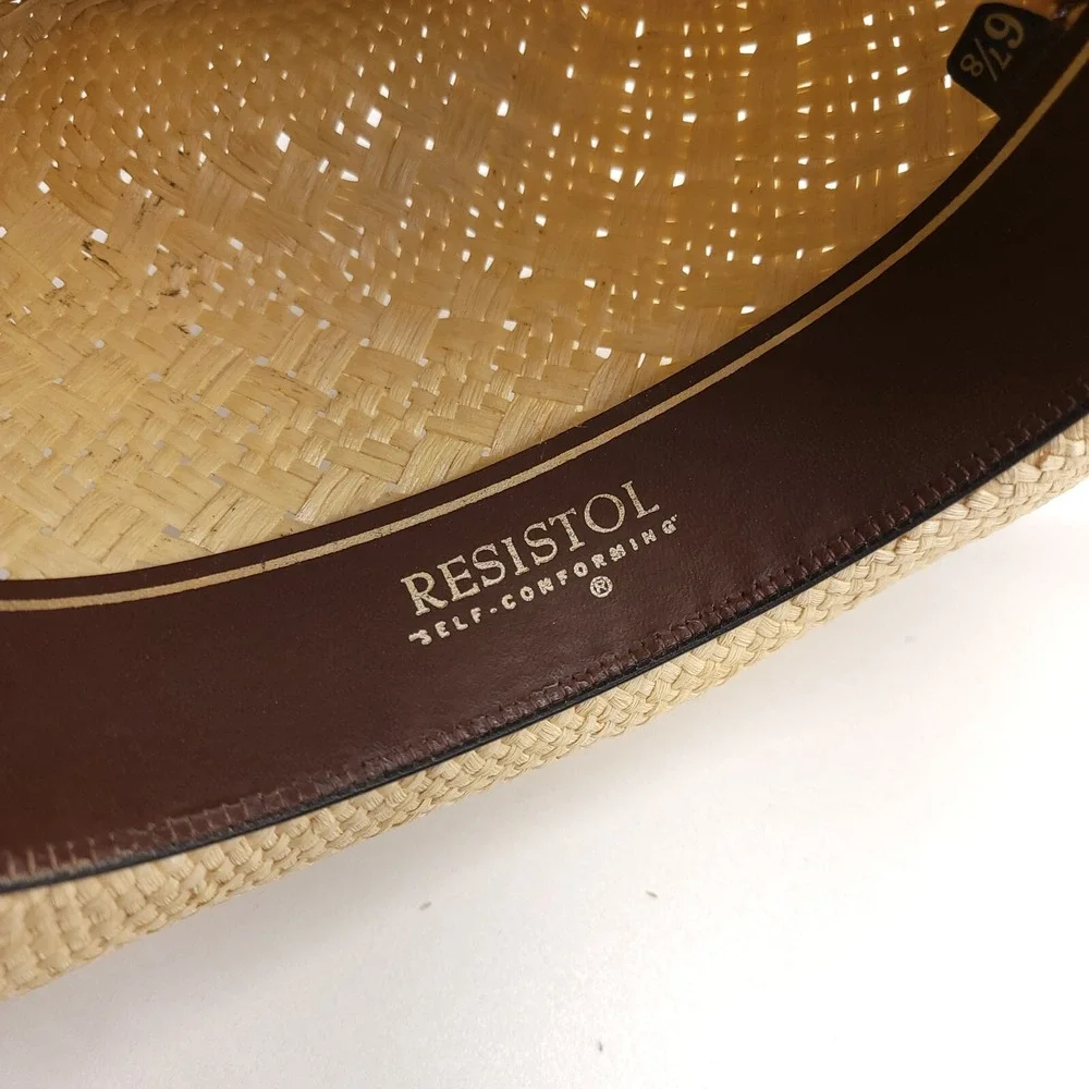 Cowboy Hat‎ Resistol StageCoach Straw Western Band Size 6 7/8 Sisters Cowgirl
